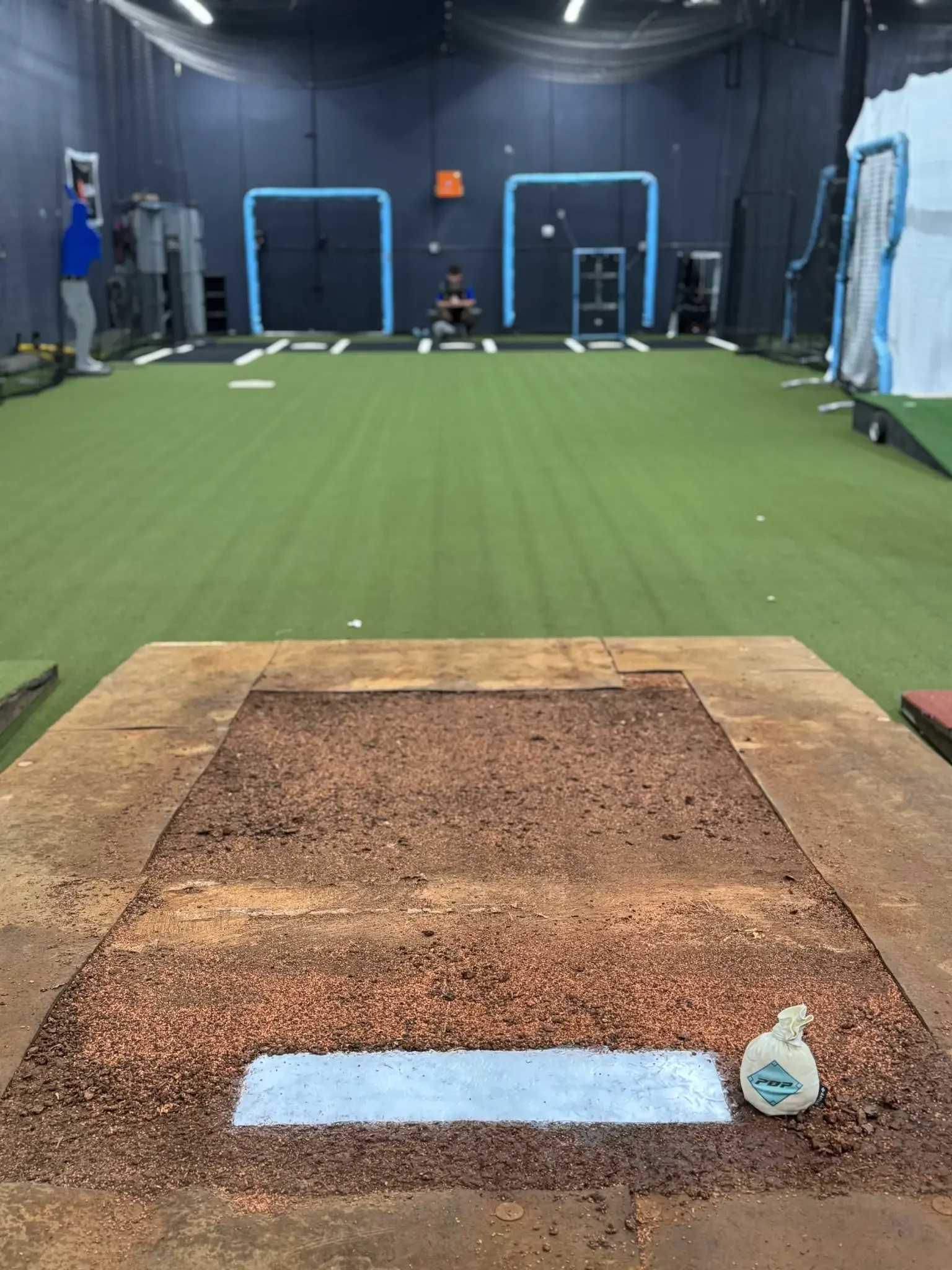 Pitching mound close-up view